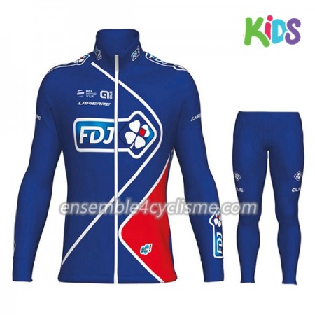 Tenue Maillot M/L + Collant Long 2017 FDJ Enfant N002